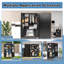 Armoire de garage de 75 po de hauteur avec tringle, armoire de rangement en métal avec portes verrouillables, armoire de rangement pour balai / armoire de salle de bain autoportante, rangement pour outils de nettoyage
