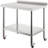 Stainless Steel Prep Table, 30 x 24 x 35 Inch, 440lbs Load Capacity Heavy-Duty Metal Worktable with Backsplash Adjustable Undershelf & 4 Casters, Commercial Workstation for Kitchen Restaurant-100248119