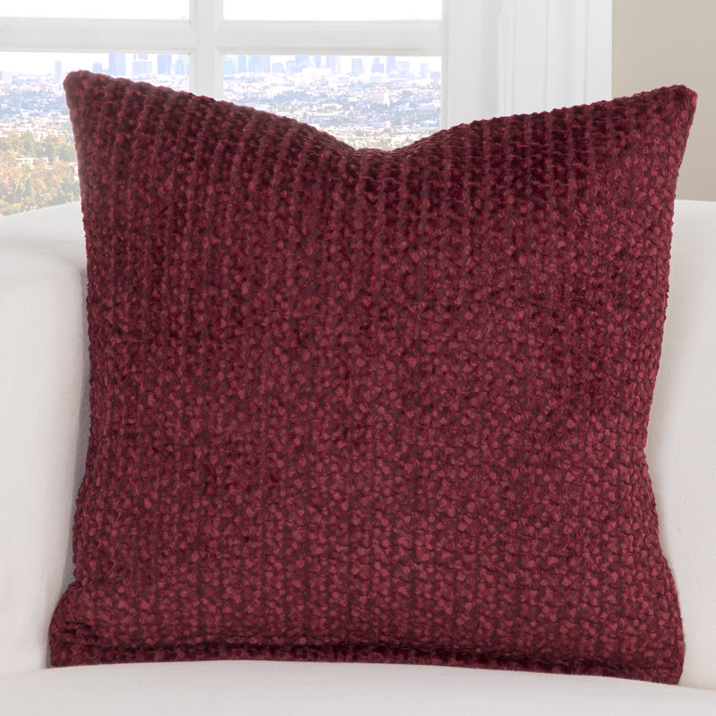 Tumbleweed Throw Pillow, 16" H x 16" W x 6" D, Crimson