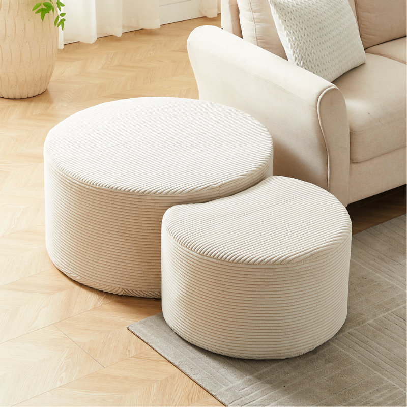 Table basse gigogne en mousse Modern, Beige