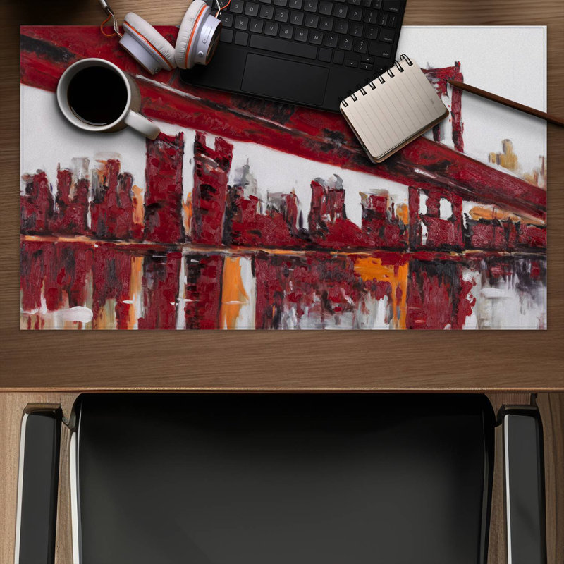 Red bridge - 14.00"x24.25" Desk mat