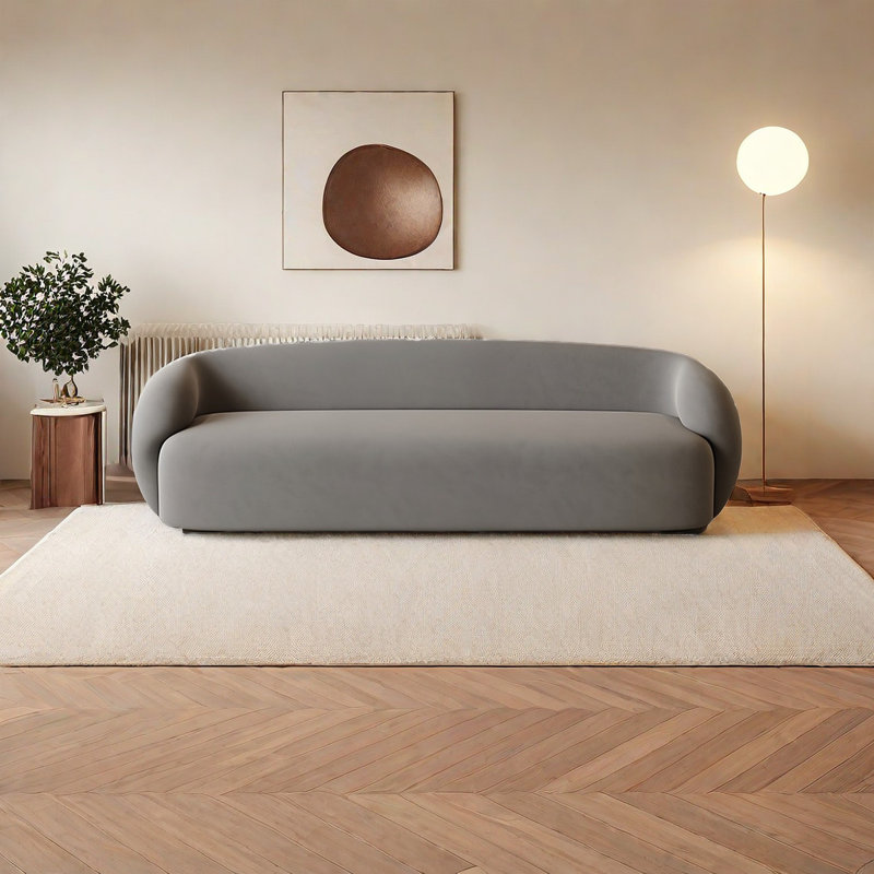 Banc rembourré Runiya Leathaire, Gris