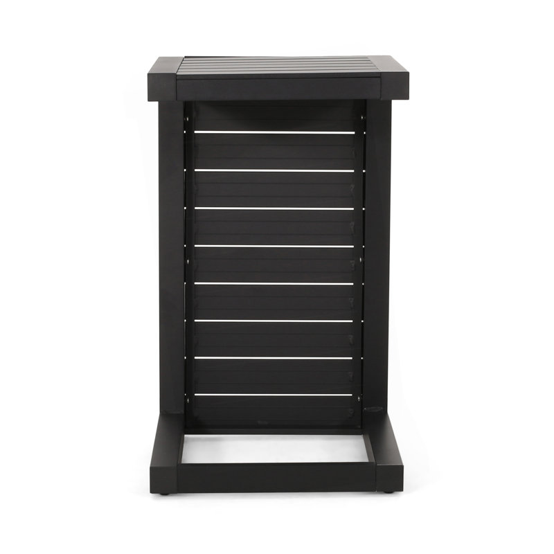 Table d'extérieur en forme de C noire, Black / Does Not Apply