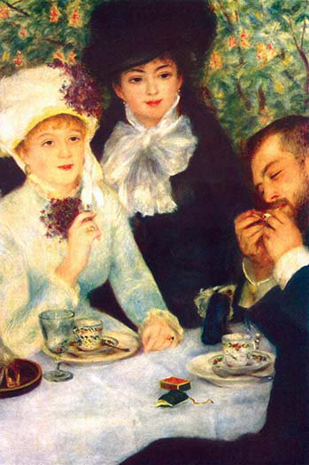 « the end of the déjeuner » par pierre-août renoir, reproduction d’art, H 66 po x l 44 po