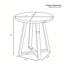 Table de bout ronde Modern Harmony, gris-129469702