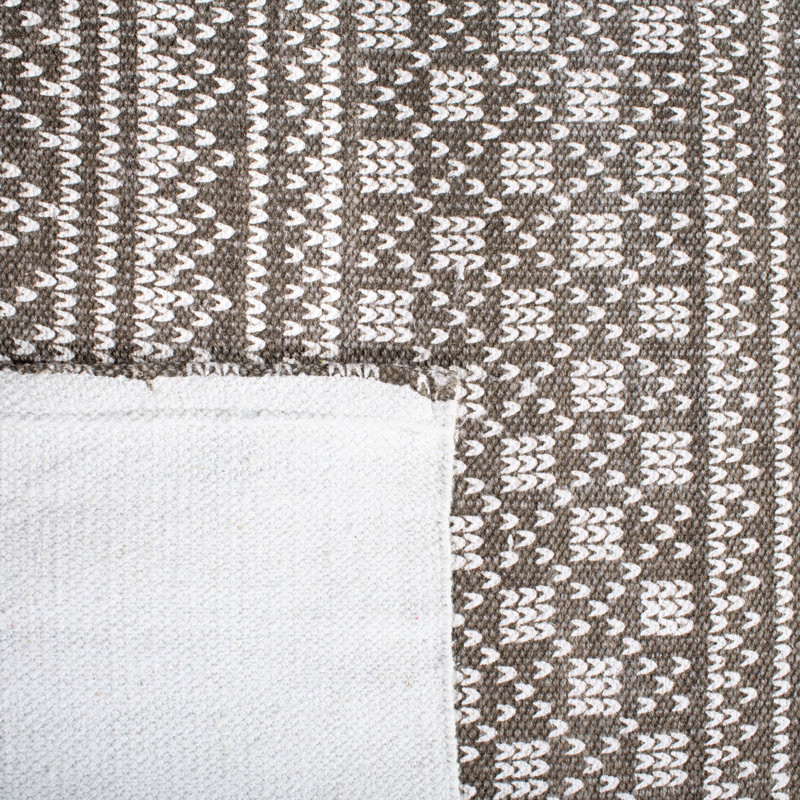 Tapis en coton tissé à la main Reuben, Rectangle 5 pi x 8 pi