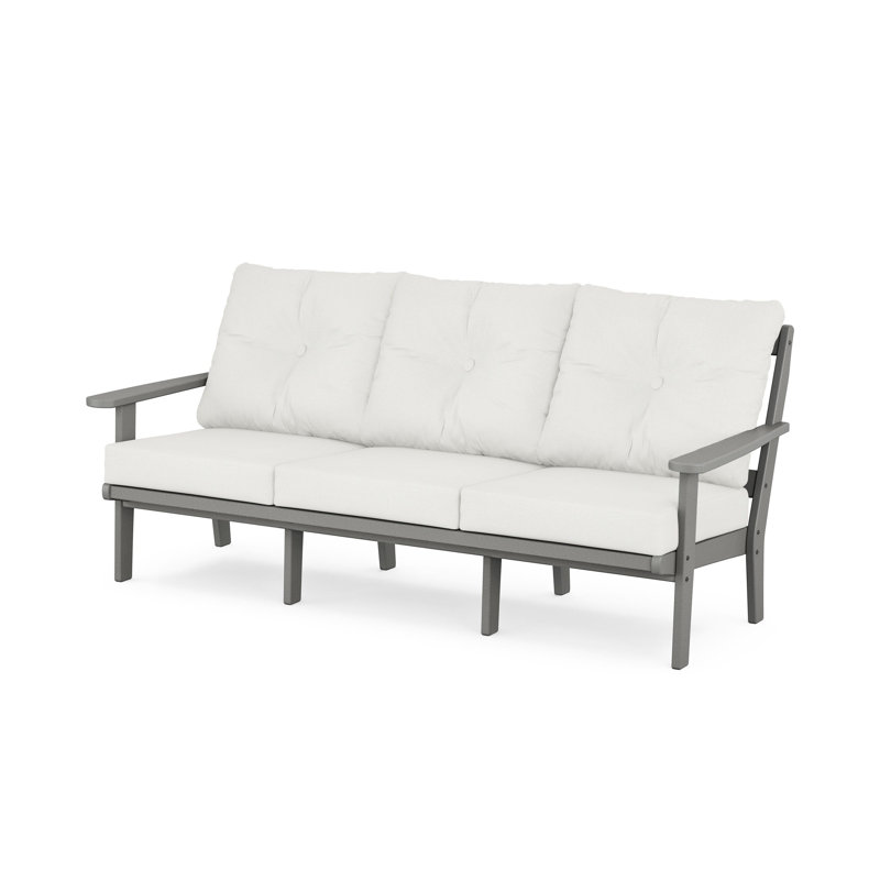 Canapé Lakeside Mission, Microfibre Natural Linen Revolution®, Gris ardoise
