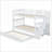 Twin-Over-Twin Bunk Bed with Trundle, Pinewood + MDF Frame, Staircase Storage, No Box Spring Needed, White for Bedroom/Dorm/Adults-1785169509