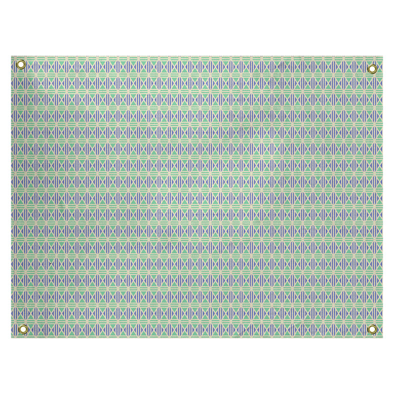 Tapisserie «Avicia Lined Diamonds» par Katelyn Elizabeth, H 27,5 po x l 37,5 po, Intérieur / extérieur