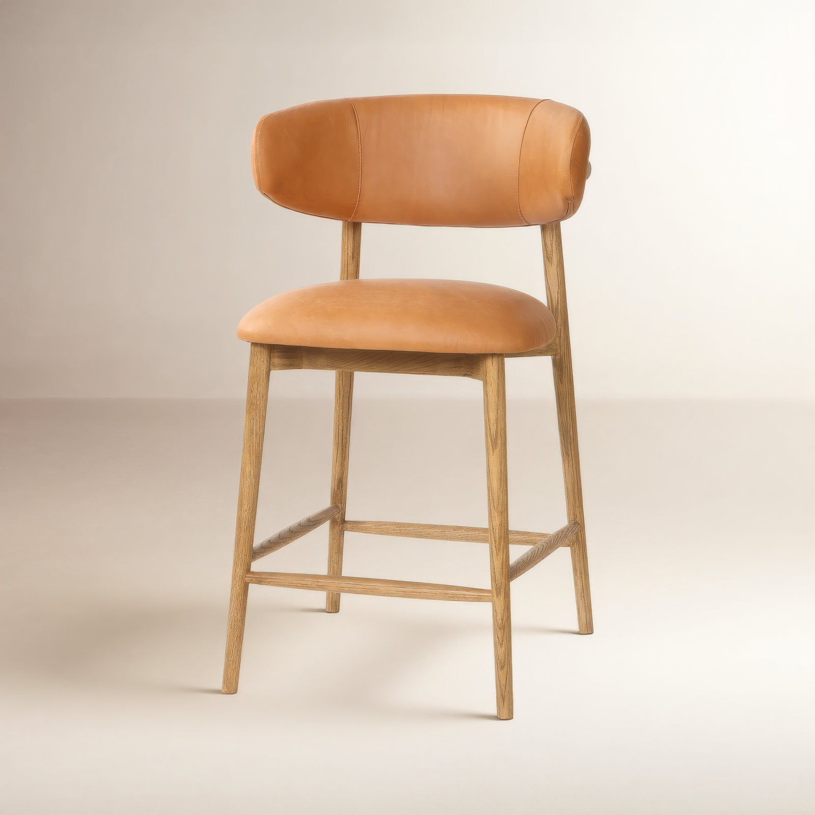 Ofella 26" Bar Stool, Hazelnut Brown