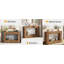Console de style campagnard de 47 pouces avec rangement - table d'entrée rustique pour couloir, salon ou vestibule, table d'appoint avec tablette ouverte, design industriel rétro-1210157943
