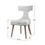 Belinda Upholstered Wing Back Side Chair in Off White