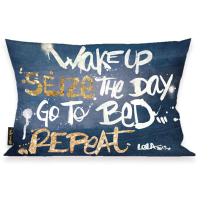 Oliver Gal Home Seize it Denim Lumbar Pillow