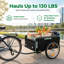 Remorque de chargement de vélo robuste avec capacité de charge de 130 lb, conception pliable et attelage universel pour un transport polyvalent