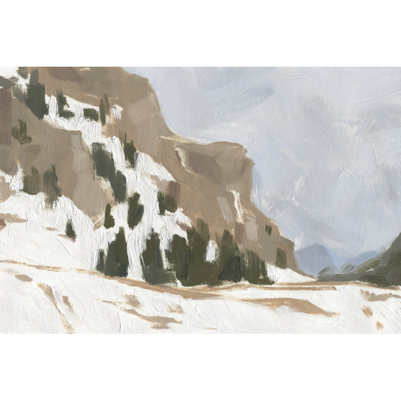 Snowy Rise I by Jacob Green - Painting, 20 cm H x 30 cm W, Wrapped Canvas