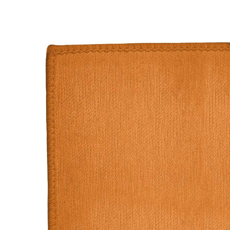 Tapis orange/bleu rayé, Rectangle 3 pi x 5 pi