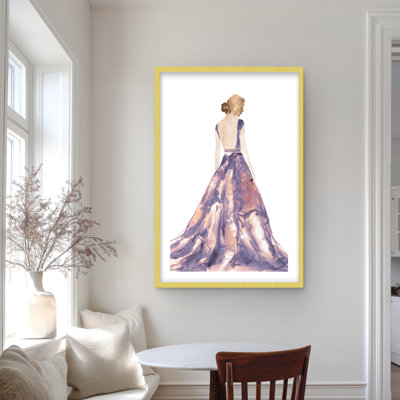 Purple Prom Dress - Fashion Bedroom Framed Print for Decor
