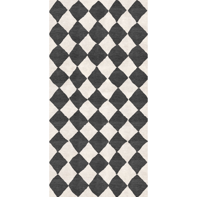ZeeZand Black Cushioned Kitchen Mat, Rectangle  2' x 6'