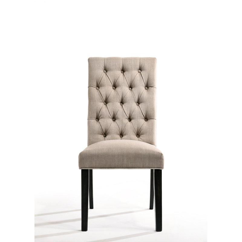 Chaise d'appoint en lin (ensemble de 2)