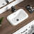 KARAMAG 18 Inch Drop-in Bathroom Sink Semi-Recessed Easy Installation with Overflow White