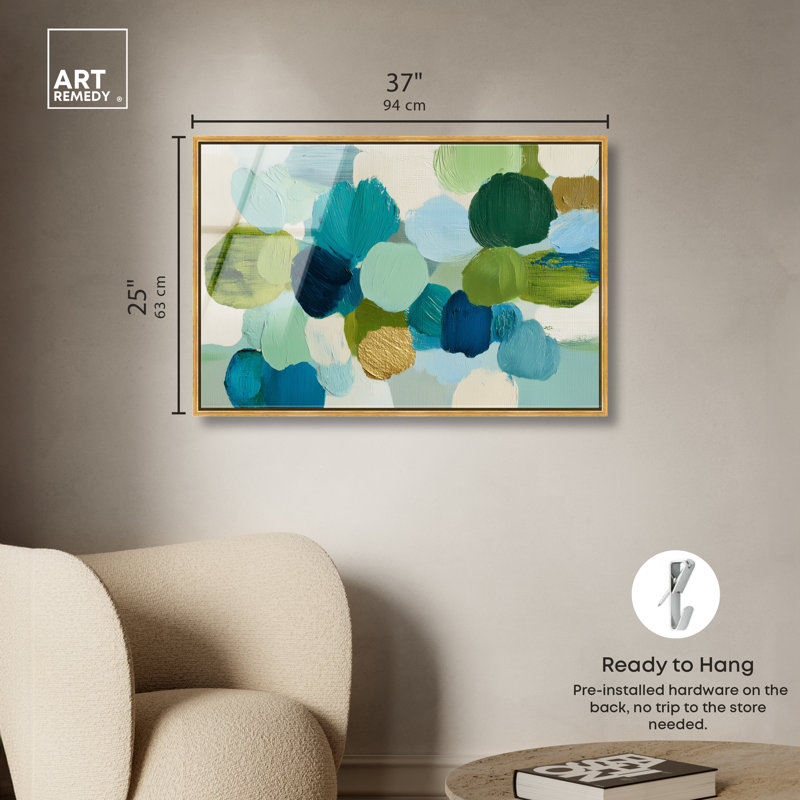 "Forest Canopy II", reproduction d'art acrylique encadrée par Art Remedy, cadre doré, 36 x 24, 25"H x 37"W, Gold Frame