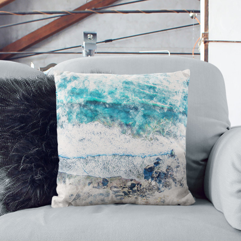 Stinson Beach in San Francisco Cushion with Filling, 55cm H x 55cm W x 20cm D