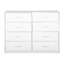 Commode 8 tiroirs avec grands tiroirs en tissu, blanc-416751545