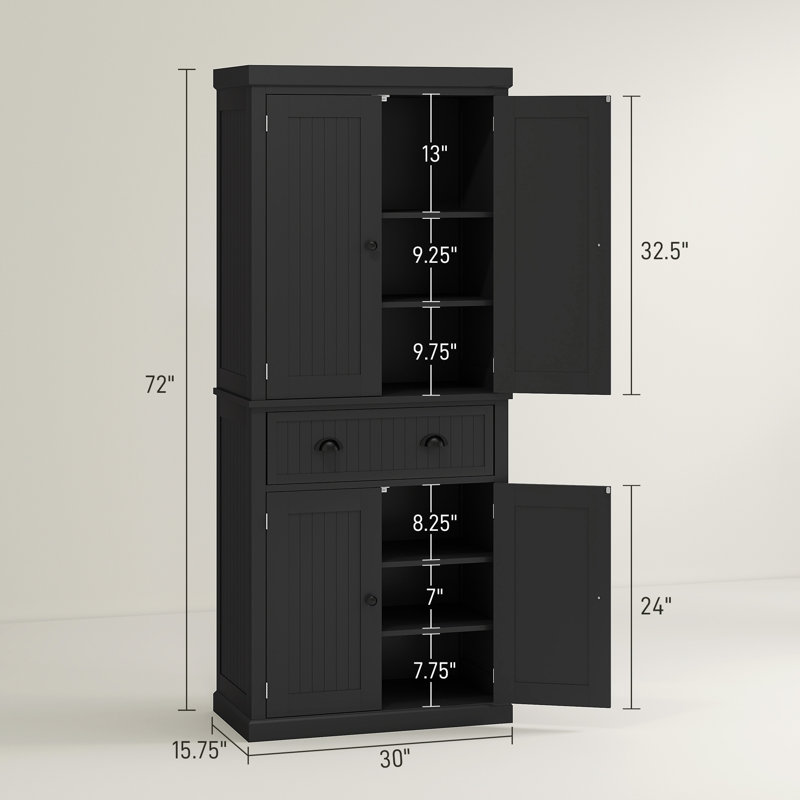 Armoire de rangement Elegant Colonial Design - Tiroir silencieux et ensemble de fixation murale pour l'organisation à la maison