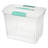 Sterilite Large Nesting ShowOffs Clear File Box w/ Handle and Latches