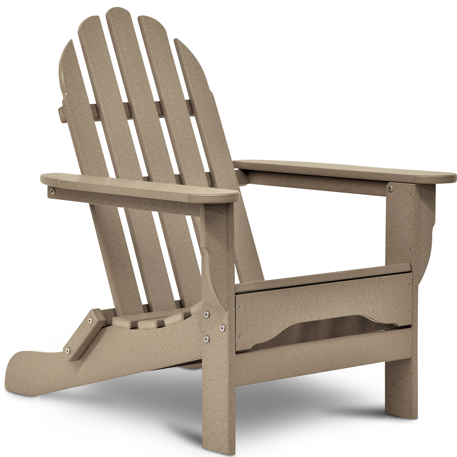 Leighton Outdoor Adirondack Chair, Weathered Wood