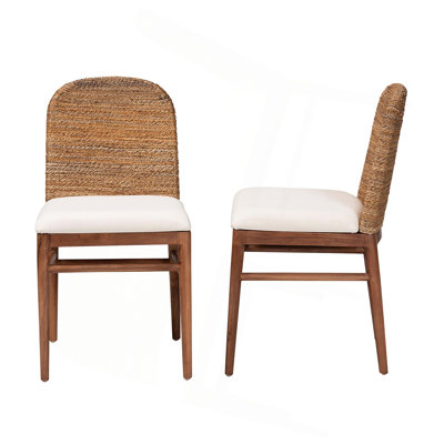 Ensemble de chaises de salle à manger 2 pièces Modern Bohemian Natural