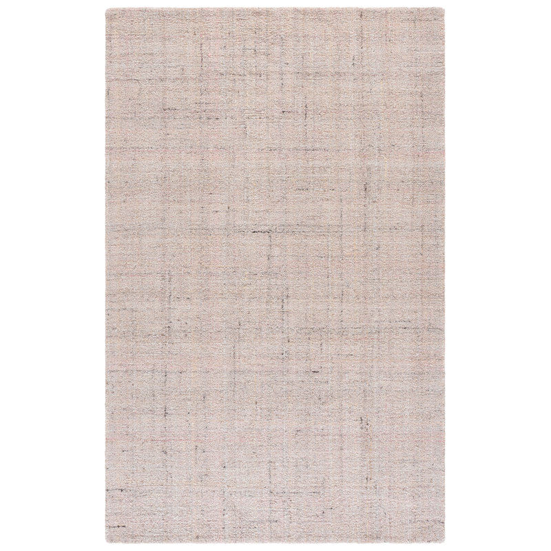 Abstract Hand Tufted Performance Solid Color Indoor Rug, Rectangle 5' x 8'