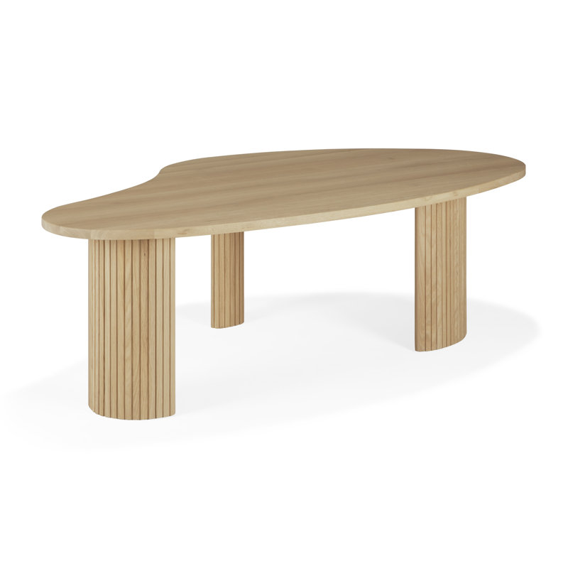 Boomerang Solid Wood Coffee Table, Oak