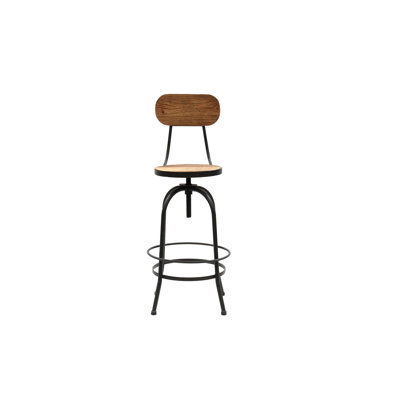 Jodana Swivel Adjustable Height Counter Stool with Metal Frame