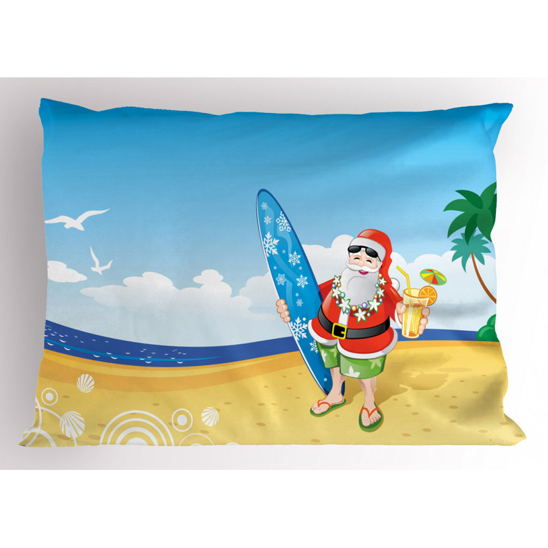 Surfboard Polyester Sham Set, Twin