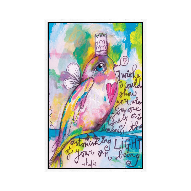 Little Bird by Tamara Laporte - Print on Canvas, White Framed, 66.04 cm H x 45.72 cm W