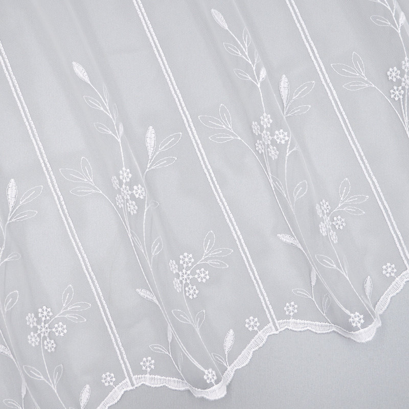 Asuncion Scalloped Cafe Curtain, 45cm H x 100cm W