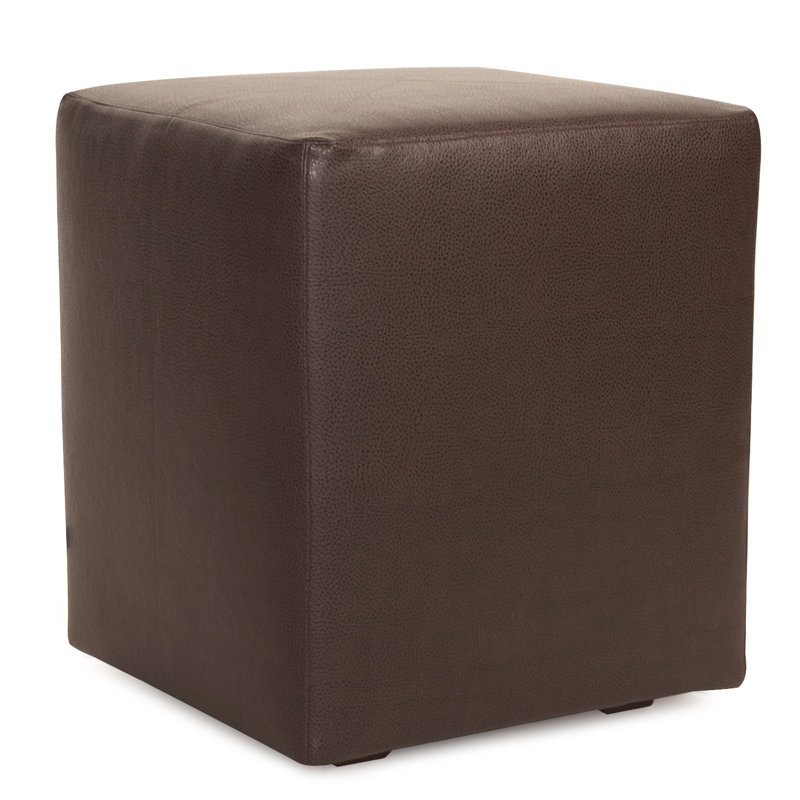 Azemar Box Cushion Ottoman Slipcover, Avanti Pecan