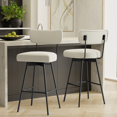 Tabouret pivotant contemporain avec repose-pieds Giselle