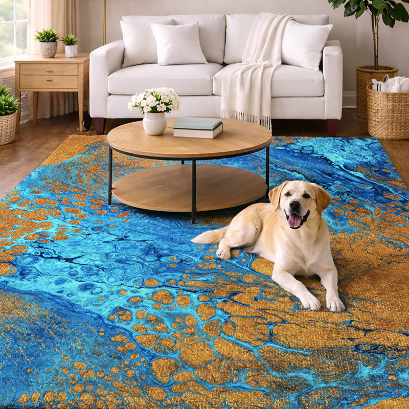 Tapis à poil long de qualité supérieure lavable à la machine ADS53, 10 pi x 14 pi