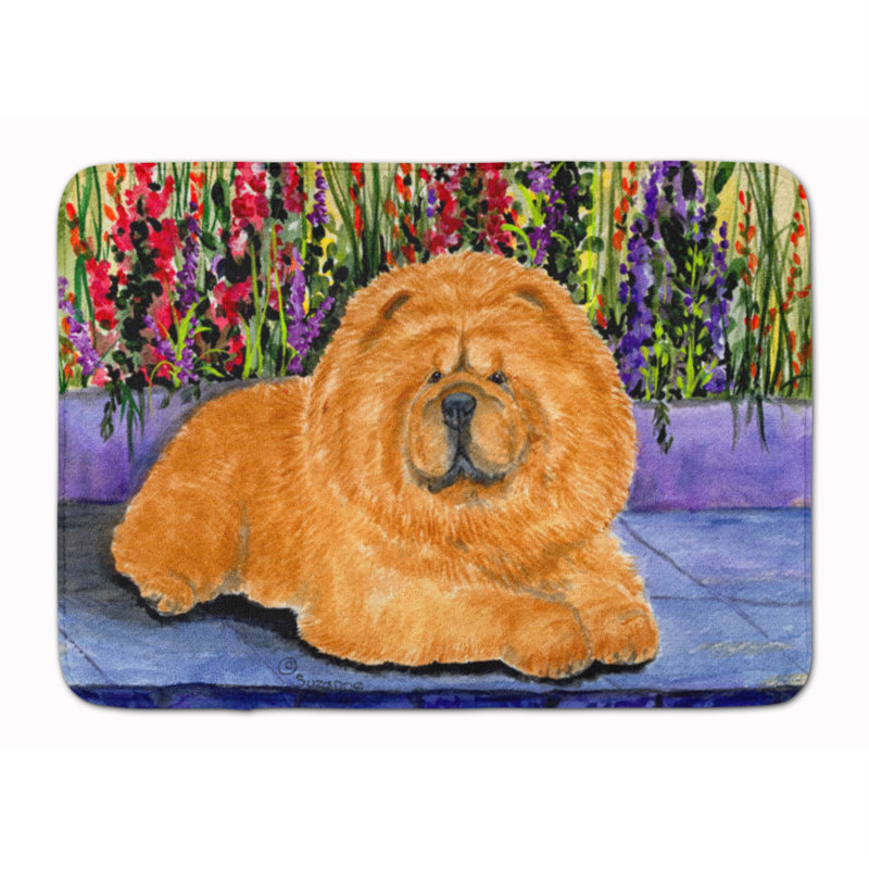 Tapis pour salle de bain en mousse à mémoire chow chow