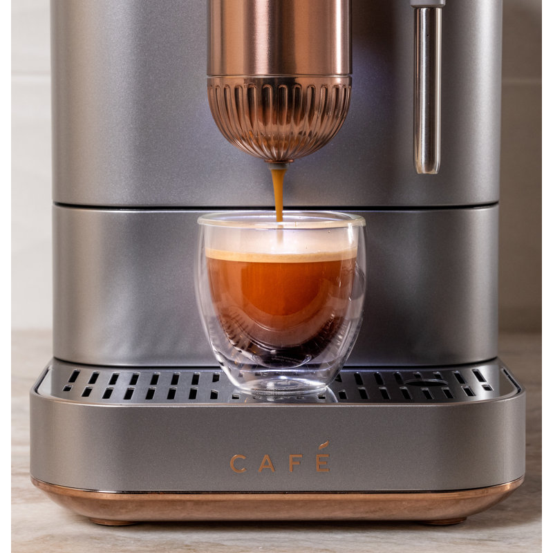 Café AFFETTO Automatic Espresso Machine + Frother, Steel Silver