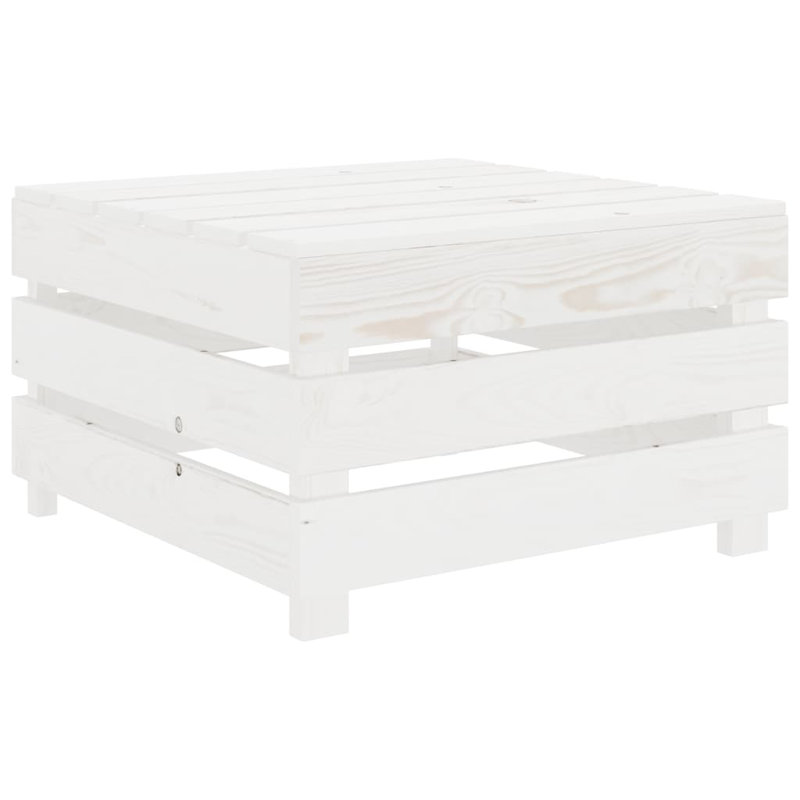 Olaf Pine Outdoor Lounge Chair, White