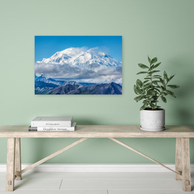 «Majestic Denali Peak Serene Tranquil Abstract Landscape Mountain», reproduction d'art murale