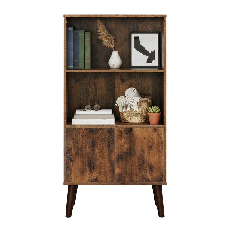 Josefina 140cm H x 60cm W Solid Wood Standard Bookcase, Brown
