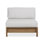 Chaise longue d'extérieur sans accoudoirs Stratton en hêtre avec coussins Sunbrella par Real Flame