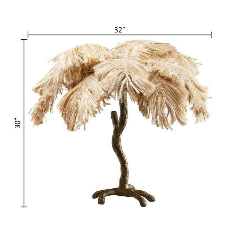 30"H Advit Bronze Tropical Palm Tree Table Lamp