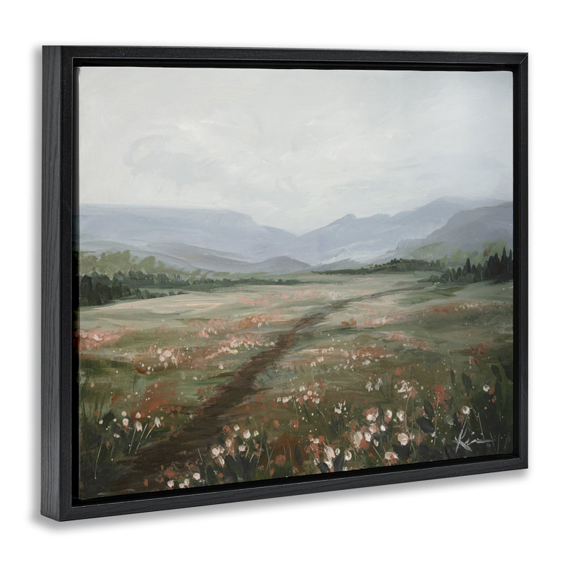  Path Through Rolling Meadow Canvas Wall Art by Lindsay Kivi Fine Art, H 17 po x l 21 po, Cadre noir