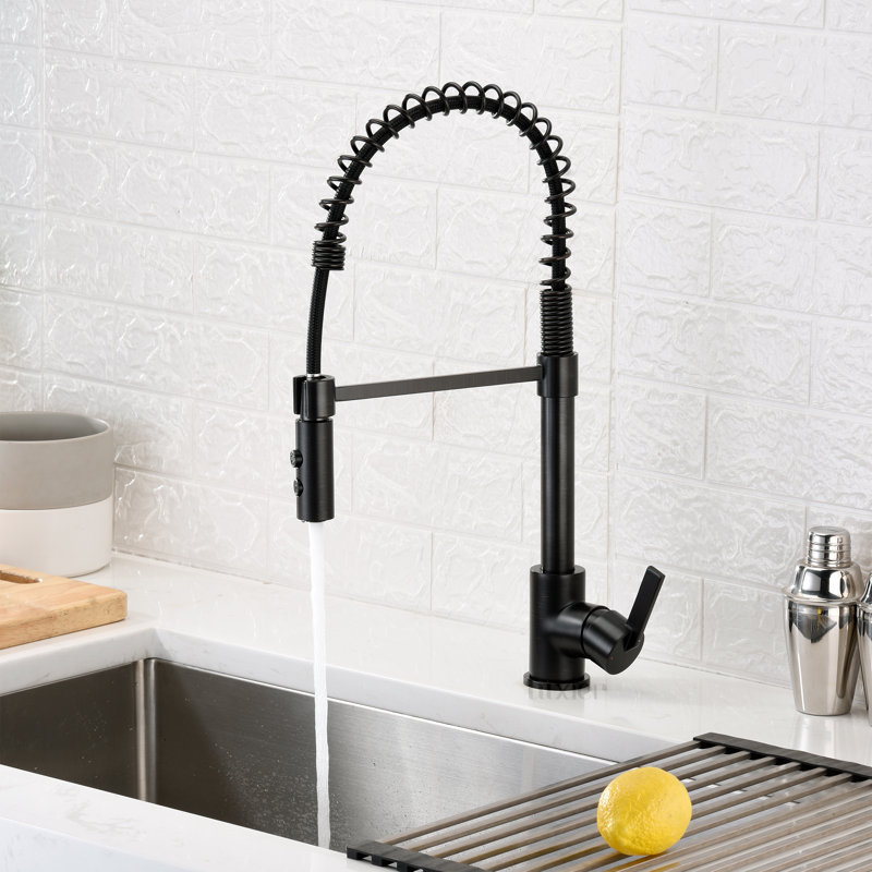 Pull Down Single Handle Kitchen Faucet, Oil Rubbed Bronze
