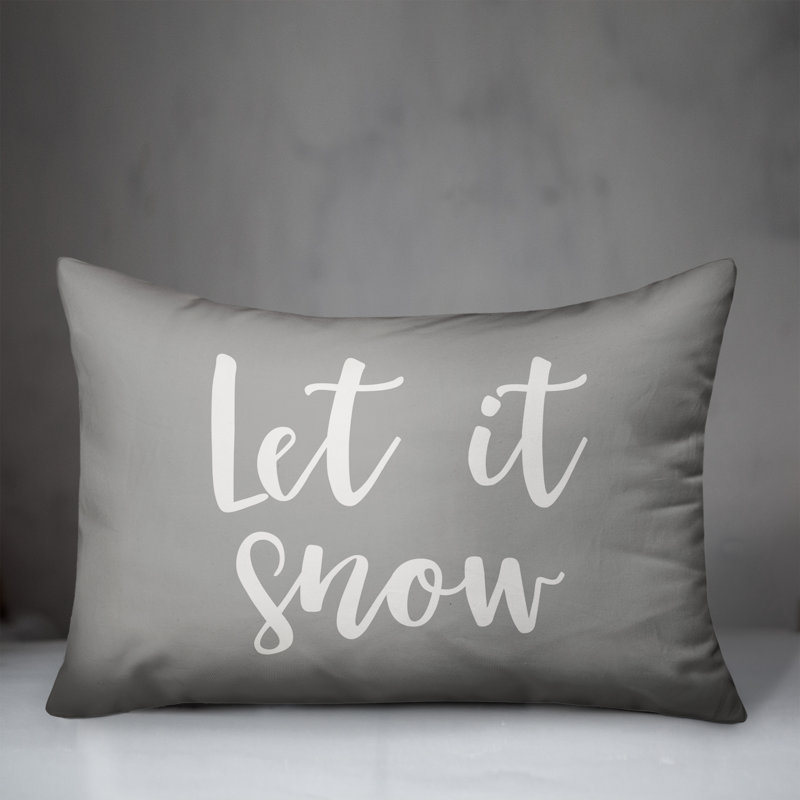  Coussin Let it Snow, Gris